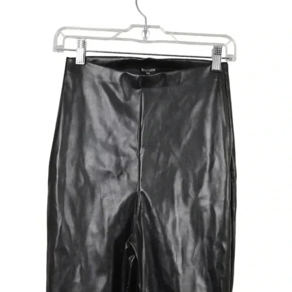 NWT PrettyLittleThing Tall Black  Faux Leather High Waisted Leggings Size 4 Tall - Picture 3 of 10